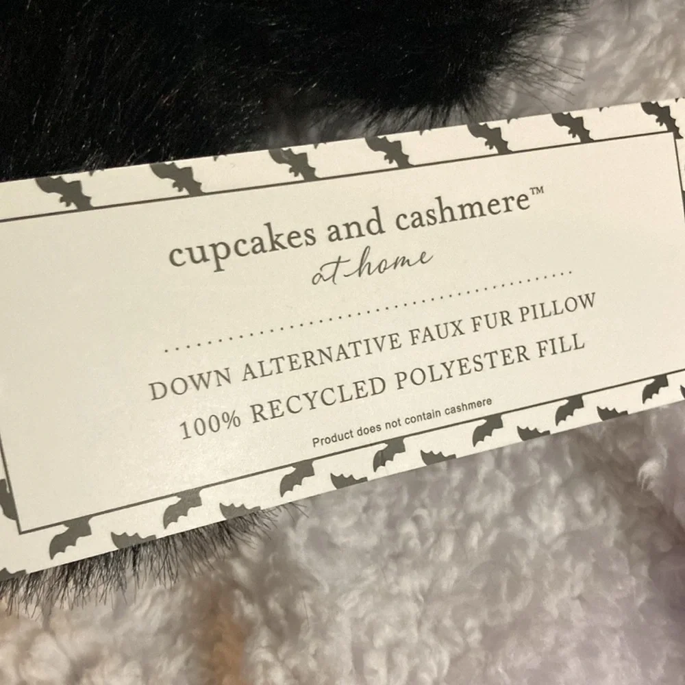 Faux fur fuzzy bat pillow *FIRM PRICE*